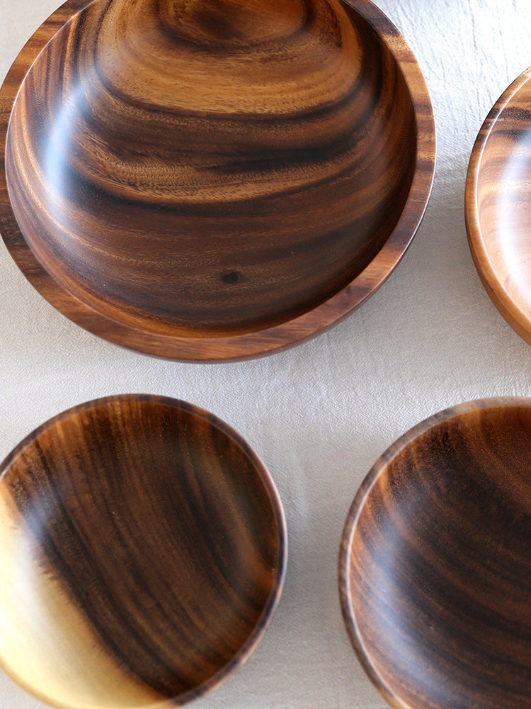 The Ember Elegance Collection: Handcrafted Wooden Serving Bowls