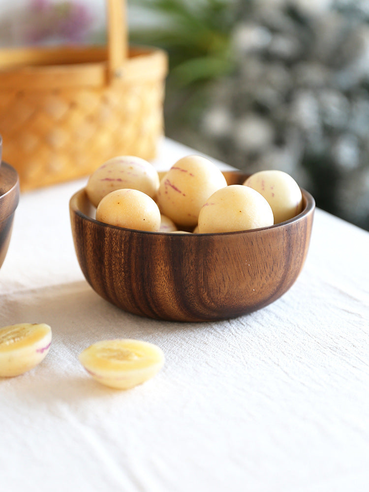 The Ember Elegance Collection: Handcrafted Wooden Serving Bowls