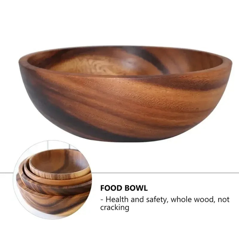 The Ember Elegance Collection: Handcrafted Wooden Serving Bowls